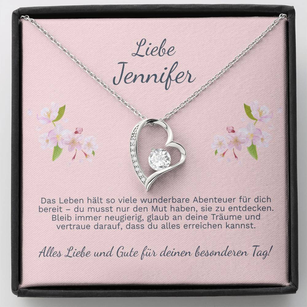 jugendweihe geschenke für Mädchen – Schmuckset mit Halskette und Karte