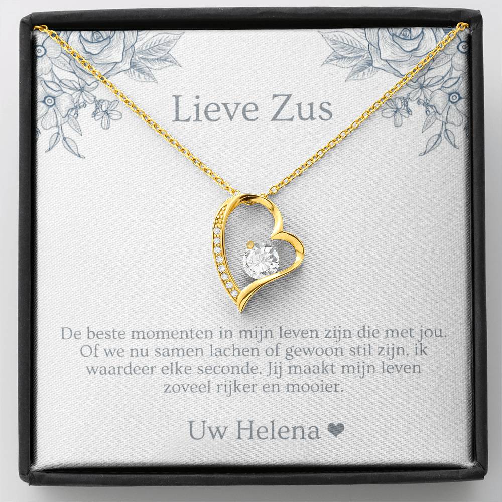 Cadeau voor grote zus - Elegante halsketting in juwelendoos