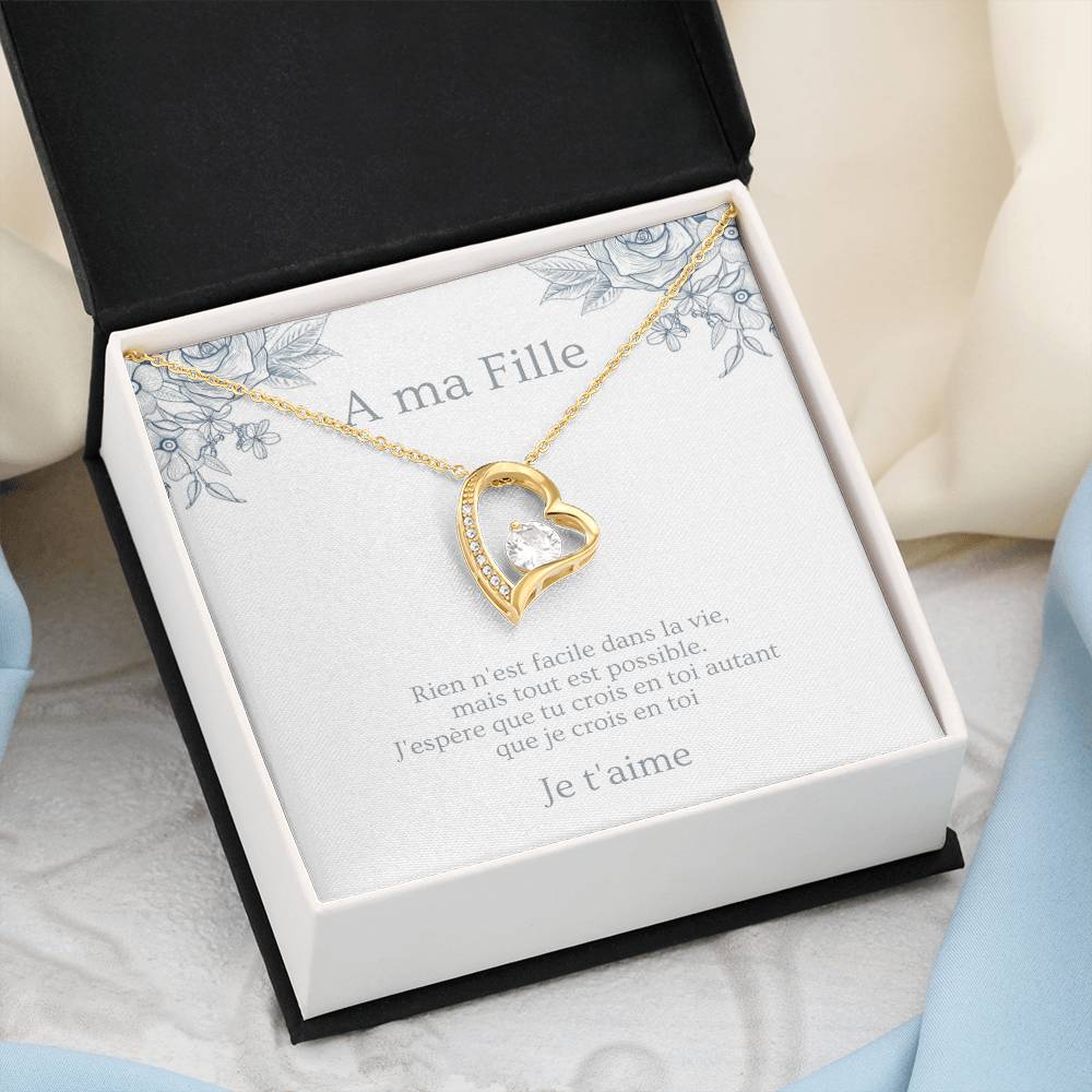 Cadeau de Noël pour fille : collier en métal précieux