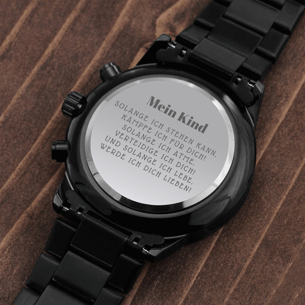'Solange ich stehen kann' Chronograph Armbanduhr schwarz