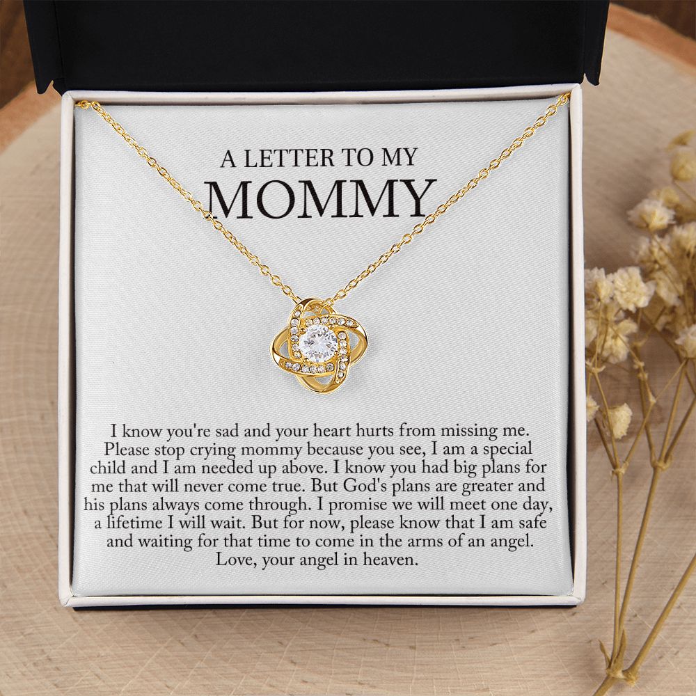 'A letter to my mommy' Liebesknoten Halskette